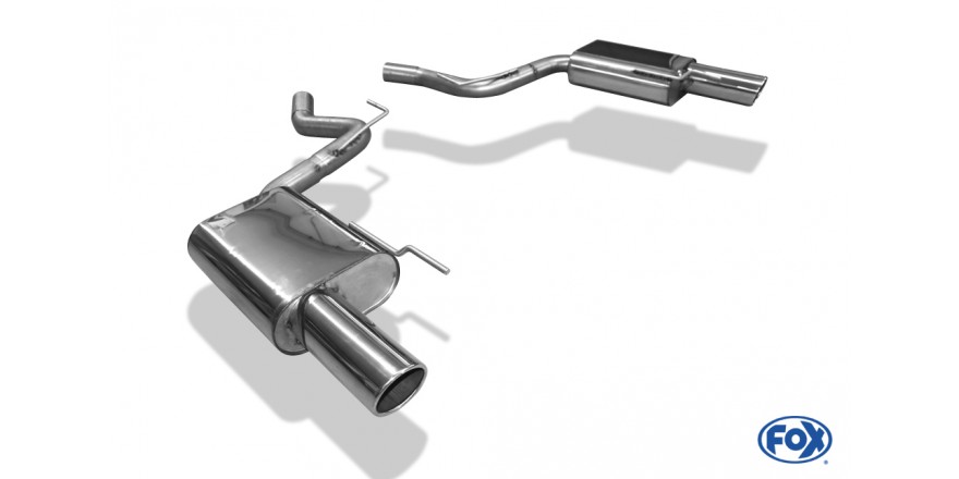 Ford Mustang Coupe & Cabrio - 6/8-cilinde einddemper rechts/links - 1x100  16 rechts/links