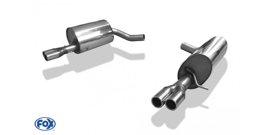 Jaguar S-Type R einddemper rechts/links Ø 63.5mm - 2x60 Typ 12 rechts/links