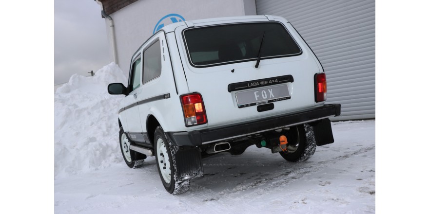 Lada Niva 4x4 einddemper dwars uitgang links - 145x65 Typ 59 links