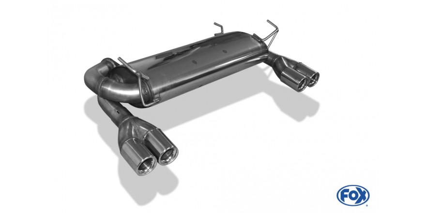 Nissan 350Z einddemper dwars uitgang Ø 70mm rechts/links  - 2x76 Typ 13 rechts/links