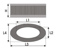 GREEN Vervangingsfilter Ovaal Mitsubishi PAJERO MONTERO 2,5L TD COURT Bouwjaar 99>02