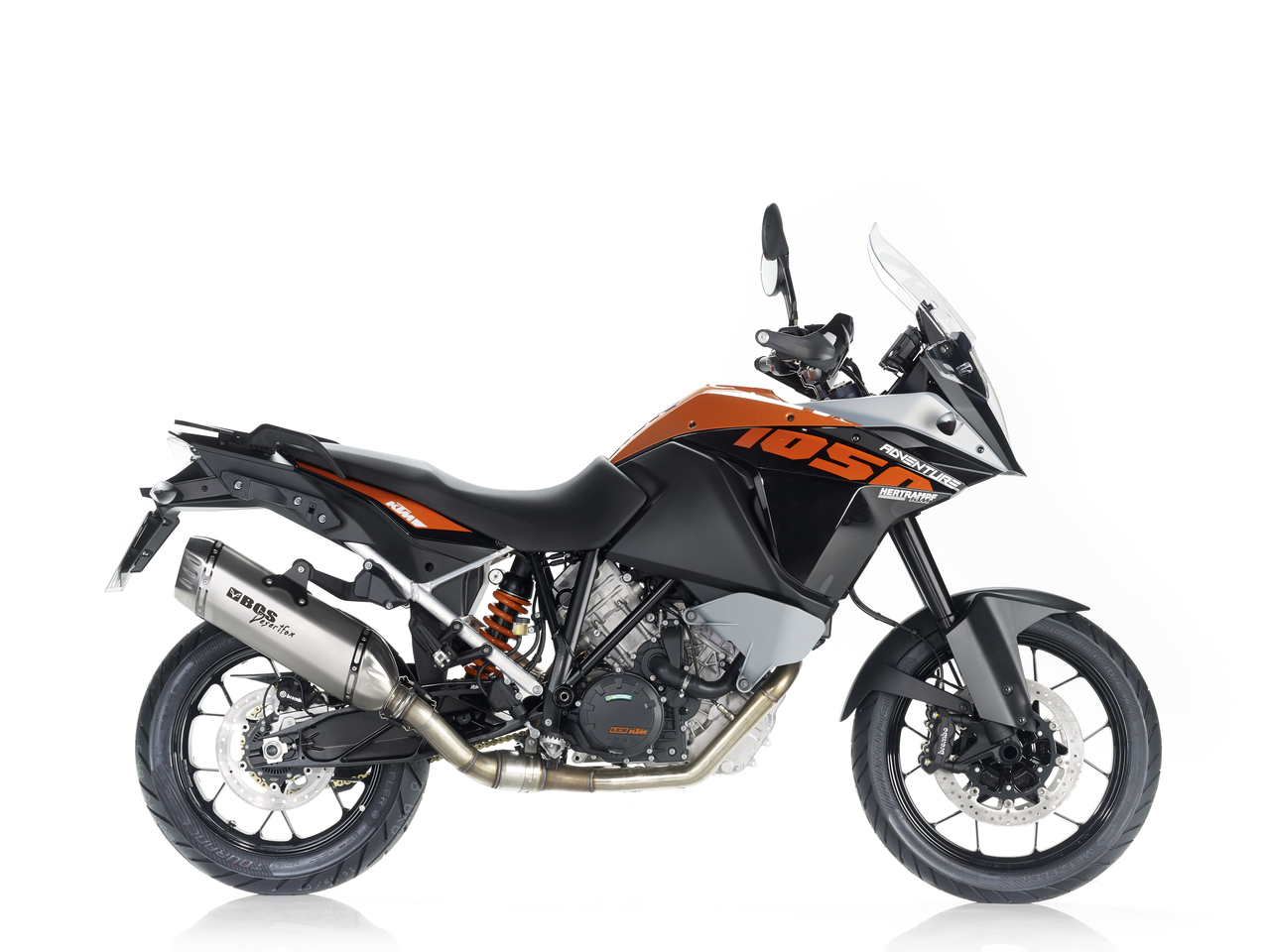 BOS RVS matt Desert Fox Slip-on KTM 1050 Adventure Bj. 2015-2016