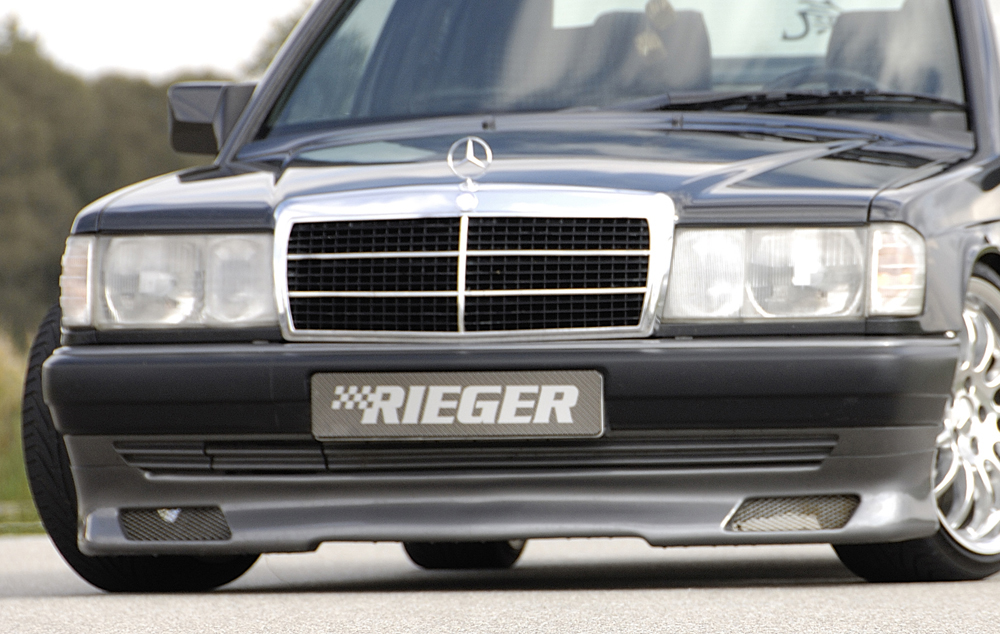 Rieger Tuning voorspoiler lip Mercedes 190 [W201] Sedan niet voor 16V! vanaf bouwjaar '88