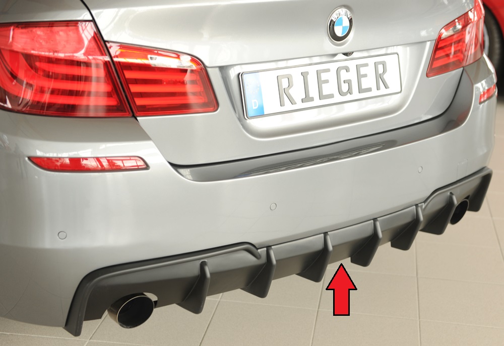 Rieger Tuning diffuser BMW 5-Serie F10/11 Alleen voor originele M-Sportpakket achterskirt