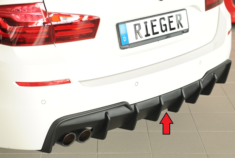 Rieger Tuning diffuser BMW 5-Serie F10/11 Alleen voor originele M-Sportpakket achterskirt