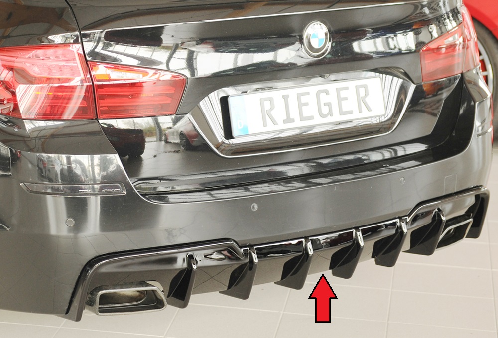 Rieger Tuning diffuser BMW 5-Serie F10/11 Alleen voor originele M-Sportpakket achterskirt