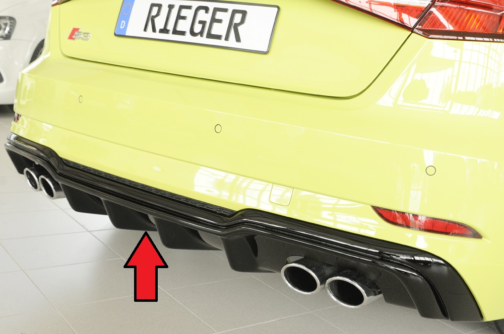 Rieger Tuning diffuser Audi A3 / S3 [8V] Alleen S3 (8V) hatchback/sportback