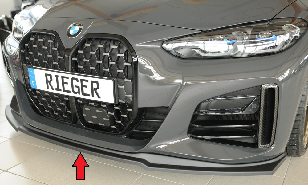 Rieger Tuning voorsplitter BMW i4 M/ 4-Serie G26 voor originele M-Sport-pakket voorbumper