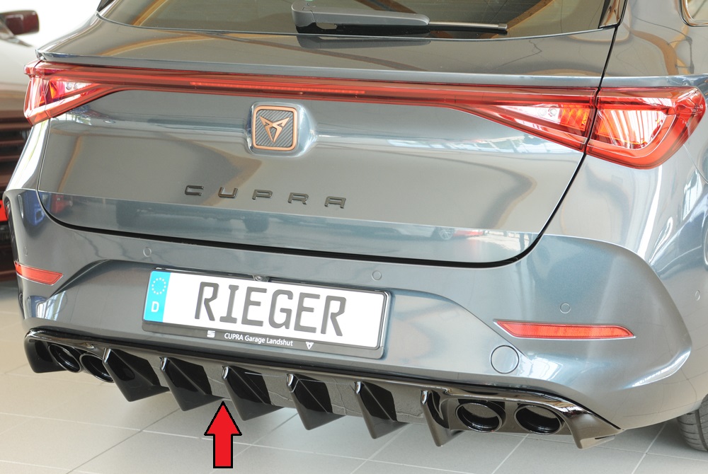 Rieger Tuning diffuser (voor auto's met trekhaak) Cupra Leon [KL] zonder uitlaatuitsparing