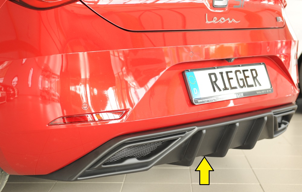 Rieger Tuning diffuser voor originele uitlaatdemper Seat Leon KL voor FR/Xcellence/Style/Reference