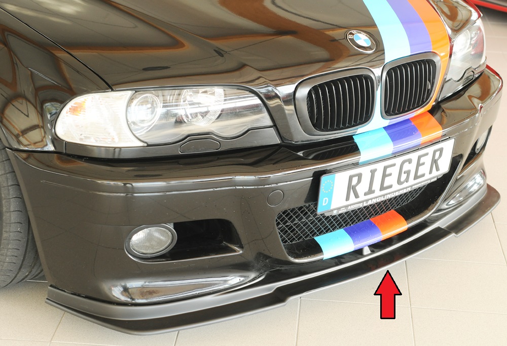 Rieger Tuning voorbumper spoiler lip BMW M3 E46 (niet voor M3 CSL)