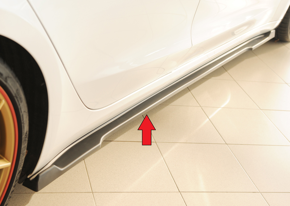 Rieger Tuning sideskirt aanzetstuk Tesla Model 3 voor originele sideskirt