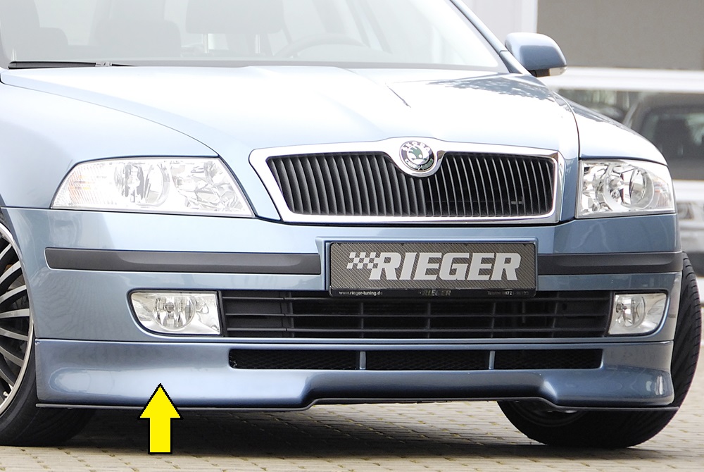 Rieger Tuning voorbumper spoiler lip Skoda Octavia 1Z