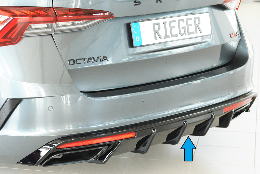 Rieger Tuning diffuser Skoda Octavia RS NX voor voertuigen met originele trekhaak