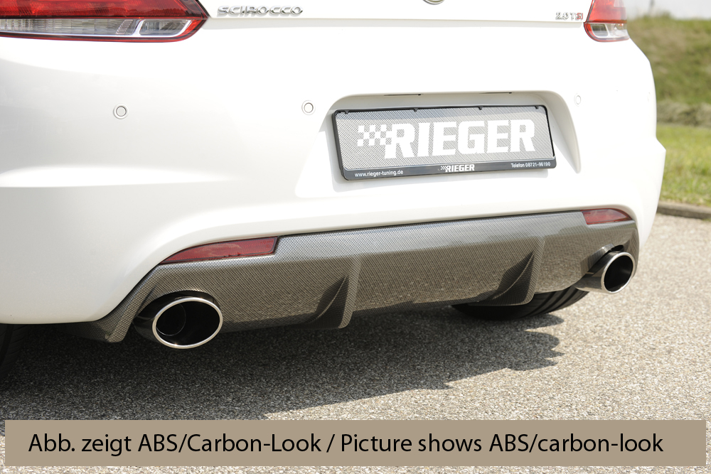 Rieger Tuning diffuser VW Scirocco 3 alleen voor "R-Line" achterskirt