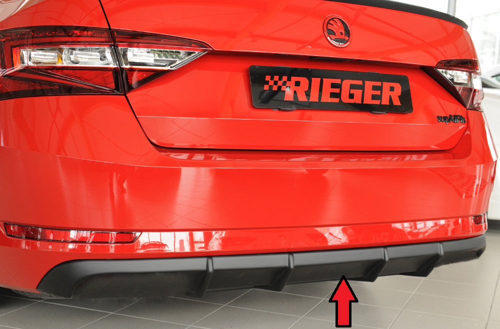 Rieger Tuning diffuser Skoda Superb III 3T/3V zonder uitsparing voor uitlaatbescherming