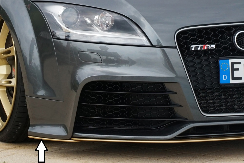 Rieger Tuning splitter lateraal, rechts Audi TTRS [8J] voor originele voorbumper Audi TT RS (8J)