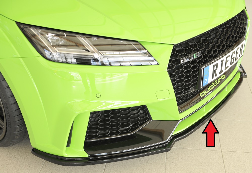 Rieger Tuning splitter Audi TTRS [8J] voor originele TT-RS voorbumper